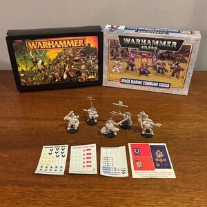 Games Workshop Warhammer 40k Space Marine Command Squad Metal Miniature 1998 OOP
